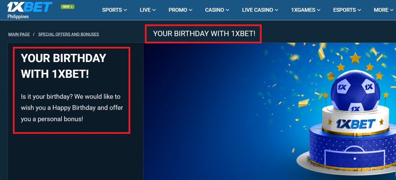 Celebrate Your Birthday at 1xBet Bonus Site